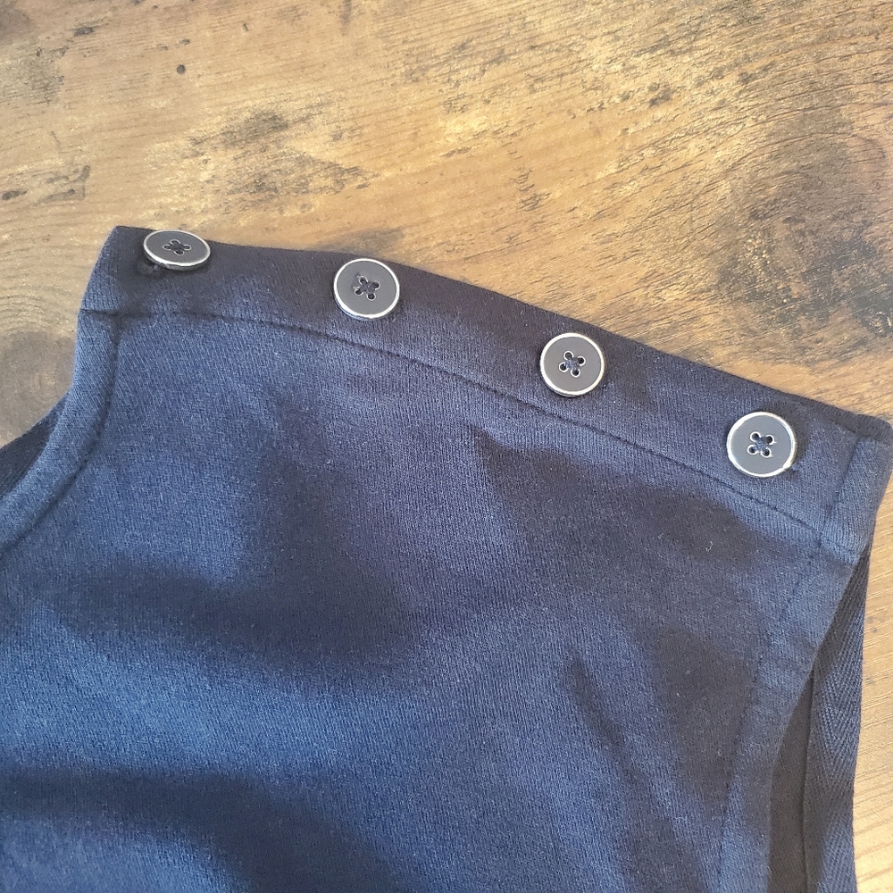 Talbots Navy Cotton Knit Dress - Picture 3 of 5